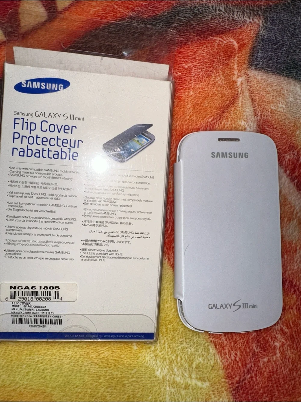 Samsung White Flip Cover for Galaxy S III Mini
